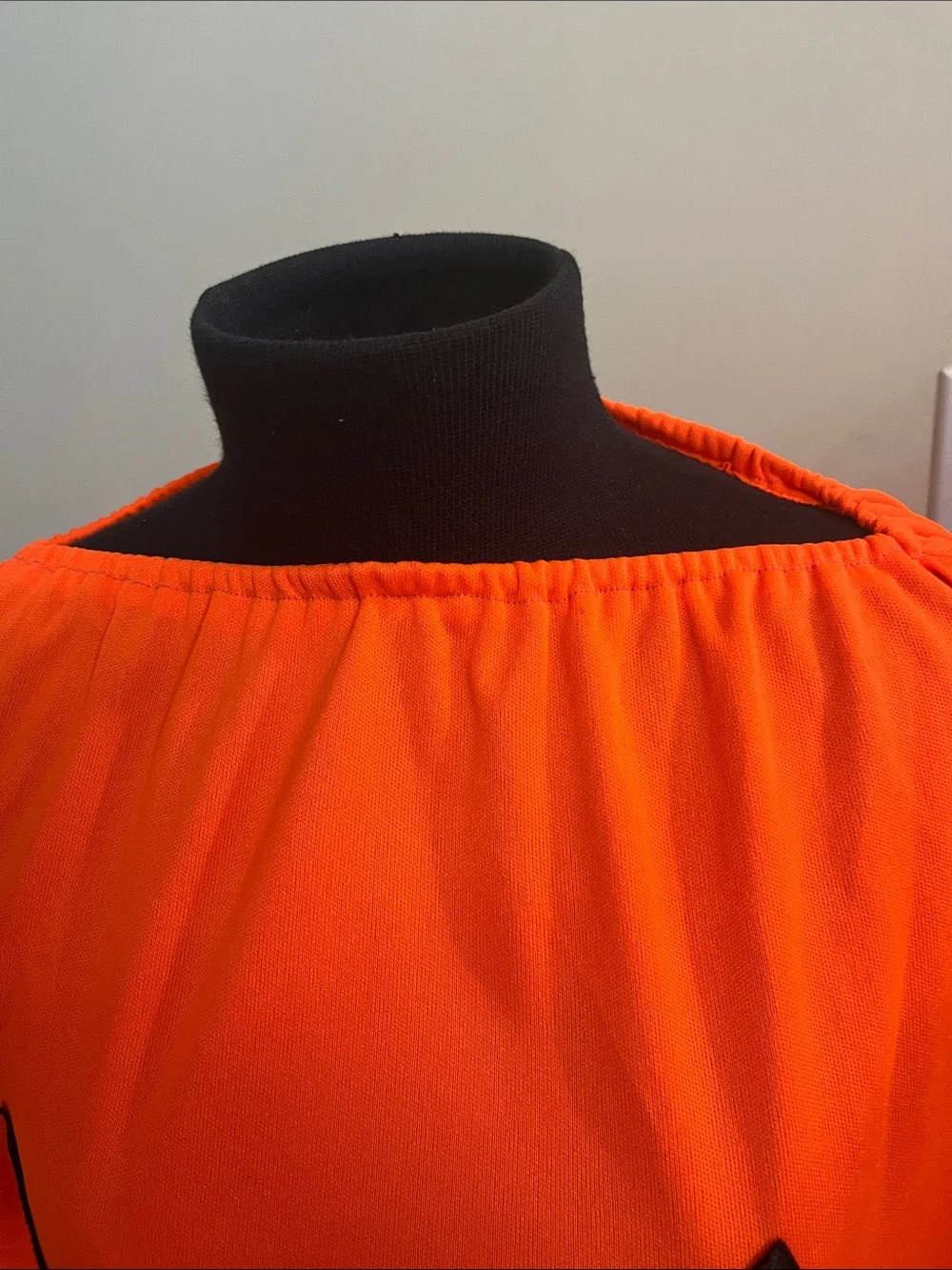 Orange Pumpkin Face Kids Costume Cape - Unbranded